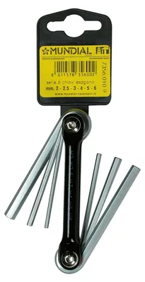 Productafbeelding van Set inbussleutels: 2 - 2,5 - 3 - 4 - 5 - 6 mm