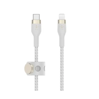 Produktbild von Belkin CAA011BT2MWH, 2 m, USB C, USB C/Lightning, Männlich, Männlich, Weiß
