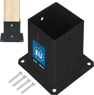 Produktbild von KOTARBAU Aufschraubhülse 90 x 90 mm Vierkantholzpfosten Adapterbauteil Bodenhülse Effektive