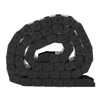 Zdjęcie produktu dla 1 metr czarnego nylonowego łańcucha do przeciągania kabli R18 do drukarki 3D CNC 10x20mm