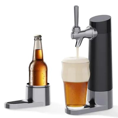Produktbild von Mini Bierzapfanlage – tragbarer Bierdispenser für Flasche & Dose – Feinporiger Schaum, Homebrew Kegerator für Zuhause, Geschenk für Männer