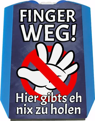 Produktbild von Finger Weg Parkscheibe mit lustigem Spruch und 2 Einkaufswagenchips