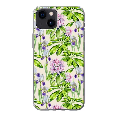 Produktbild von MuchoWow® Handyhülle Schutzhülle Hülle für iPhone 13 mini Hortensie - Blatt - Blüte Silikon Softcase Handy Hülle - Softcase