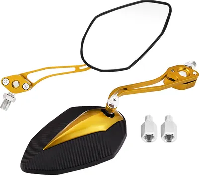 Zdjęcie produktu dla Para uniwersalnych lusterek wstecznych 8 mm 10 mm do motocykli żółte