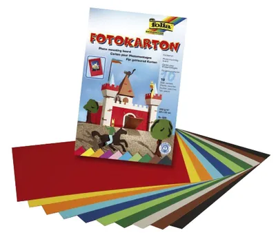 Obrázok produktu pre Folia 606 fotokartón 22 x 33 cm 300 g/m2 rôzne farby Blok 10 listov(S)