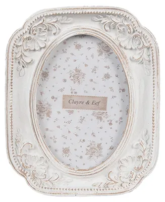Image de Clayre & Eef Cadre photo 6x9 cm blanc plastique