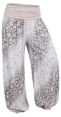 Produktbild von Haremshose Damen Sommerhose Gr. 36-44 luftige Leo Look Flatterhose weites Bein