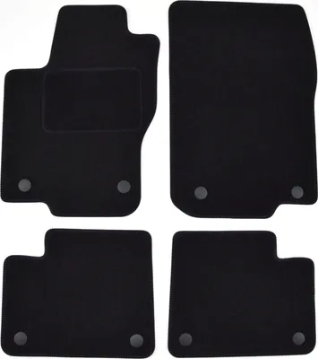 Image de Tapis De Sol Noir Velours Pour Mercedes GLE Class C292 2015-2019 Coupe 4pcs, Ajustement précis, Base Antidérapante, Renforcée dans la Zone de la Pédale