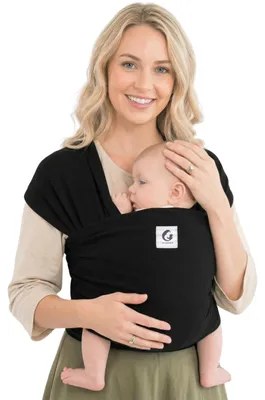 Produktbild von Babytrage Tragetuch Tragehilfe - Schwarz - Leicht und atmungsaktiv - Für Babys von 3 bis 15 kg