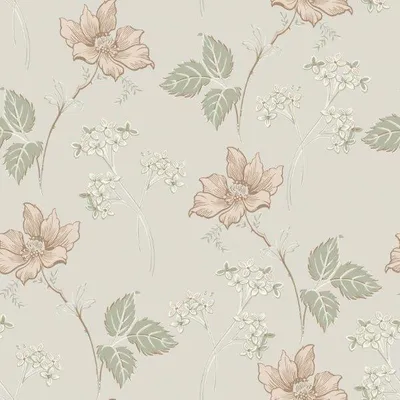 Obrázok produktu pre Borastapeter Tapeta kvety v béžovo-zelenej farbe - 660835 - 53 cm x 10,05 m