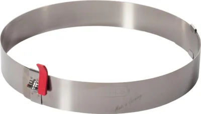 Produktbild von LARES Tortenring mit Klemmhebel - verstellbar zwischen 18-30cm, Höhe: 3,5cm - mit Skala