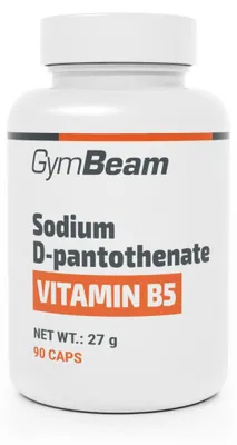 Produktbild von GymBeam - Vitamin B5 (Natrium-D-Pantothenat), 90 Kapseln