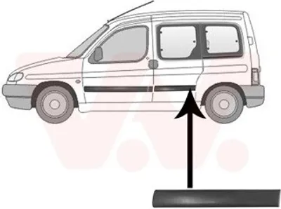 Produktbild von VAN WEZEL Zierleiste für die Tür Hinten Links Leiste für CITROËN Berlingo / Berlingo First (MF, GJK, GFK) 0903425