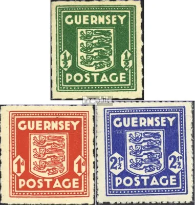 Produktbild von Briefmarken Guernsey (Dt.Bes.2.WK.) 1941 Mi 1-3 (kompl.Ausg.) postfrisch Wappen
