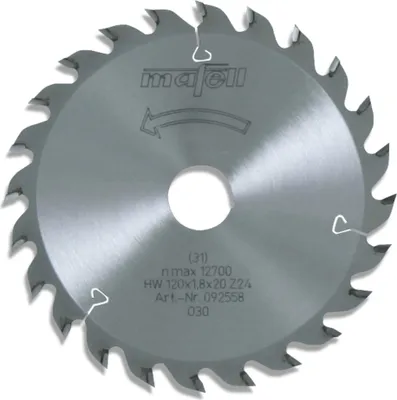 Produktbild von Mafell Sägeblatt-HM 120 x 1,2/1,8 x 20 mm, Z 24, WZ | 092558