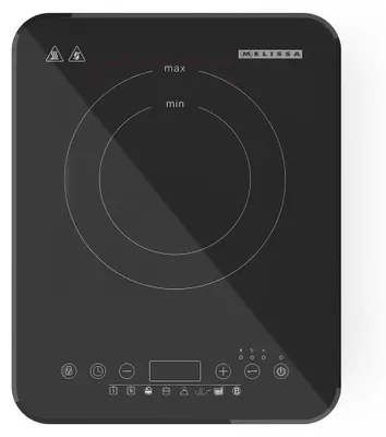 Produktbild von Melissa 16350029 - Freistehendes Induktionskochfeld mit 1 Kochzone und 2000 W Leistung - 10 Einstellungen - Touch-Bedienung und LED-Anzeige - Überhitzungsschutz - Schwarz