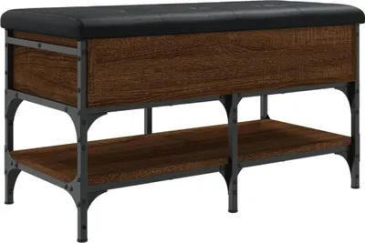 Obrázek produktu pro vidaXL Lavice na boty hnědý dubový vzhled 82x42x45 cm materiál na bázi dřeva