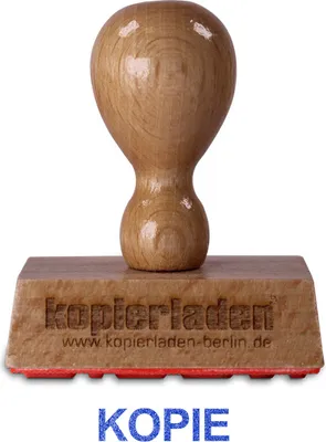 Produktbild von Holzstempel KOPIE, 50 x 10 mm, hochwertiger Holzstempel aus Buchenholz, Lagertext „KOPIE“ – ideal für Büro und Privat