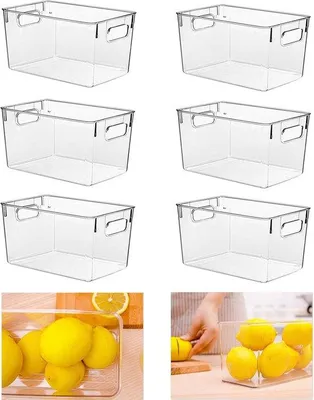 Produktbild von Famanu Kühlschrankorganizer - Transparent - 6 Stück