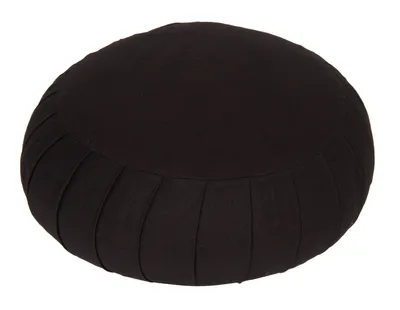 Produktbild von yogabox Meditationskissen / Yogakissen Zafu BASIC mit ZIP - schwarz 31 x 31 x 15 cm  Buchweizenschalen