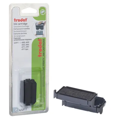 Produktbild von trodat® 6/4912 2 Stück Ersatzstempelkissen 6/4912 schwarz 4,7 x 1,8 cm