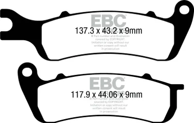 Obrázok produktu pre EBC SFA727 brzdové doštičky pre skútre (pre 1 kotúč)