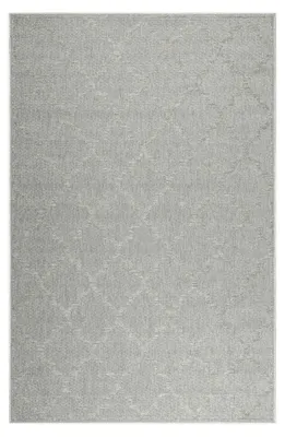 Produktbild von Moderner Kurzflor Teppich/Läufer für Flur, Esszimmer, Küche – Gleamy – (160 x 225 cm, Silber Beige)
