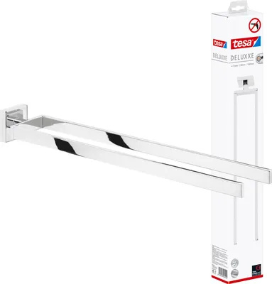 Produktbild von tesa Handtuchhalter ohne Bohren - zweiarmig - für die Wand - DELUXXE Serie