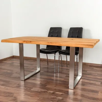 Produktbild von Esstisch Wooden Nature 414 Kernbuche massiv geölt, Tischplatte rustikal - 160 x 90 cm (B x T)