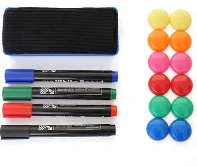 Produktbild von Whiteboard Zubehör MCW-C93, Memoboard-Set Magnet Boardmarker Schwamm
