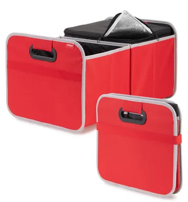 Produktbild von Kofferraum Faltbox mit Kühlfunktion – Auto Organizer mit isoliertem Kühlfach & Netztasche – Vielseitig für Reise, Alltag & Sport – Formstabil & belastbar mit gepolsterten Griffen