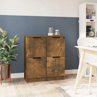 Produktbild von vidaXL Sideboards 2 Stk. Räuchereiche 30x30x70 cm Holzwerkstoff