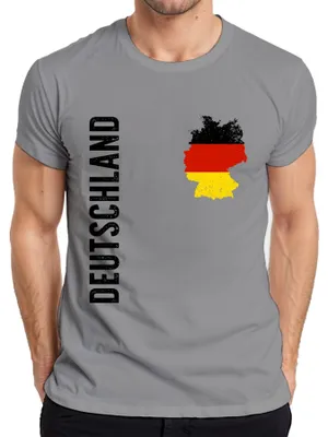 Produktbild von Deutschland Flagge Fußball Fan DE Trikot Weltmeisterschaft WM Herren T-Shirt, Grau, 3XL