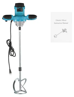Image de Mélangeur électrique - Batteur manuel pour matériaux de construction - 2100W - 6 vitesses - Agitateur M14 pour ciment, mortier, enduit, peinture, joint de coulis