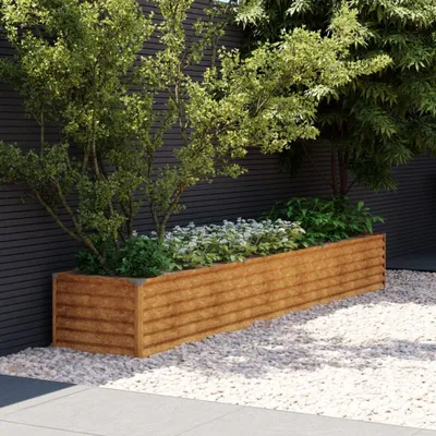 Image de Maison Exclusive - Potager surélevé 291 x 50 x 36 cm en acier Corten