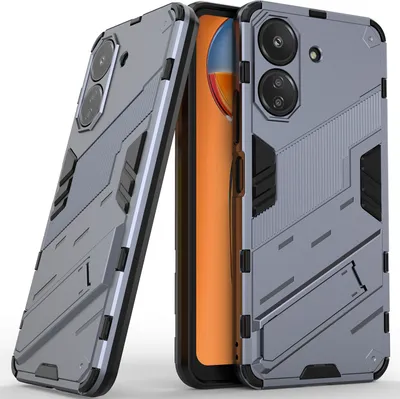 Image de Etui pour Xiaomi Redmi 13C /Poco C65 Hybrid PC TPU Shockproof Protective Case with Stand Function Grey
