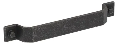 Obrázek produktu pro Madlo na nábytek z zinkového slitinového kovu (zamák), rozteč 160 mm, vintage, černá barva, sada 6 kusů