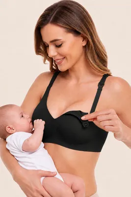 Obrázok produktu pre Bezšvová dojčiaca podprsenka - čierna - XL, čierna