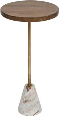 Immagine prodotto di Tavolino in marmo e legno, Ø 35,5 cm