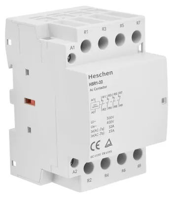AC-Schütz 32A 4-polig 4 Schließer 12V AC DIN-Schiene