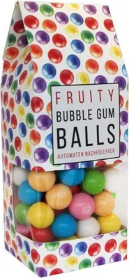 Produktbild von Sweet Stories Fruity Bubble Gum Balls Automaten Nachfüllpack 250g