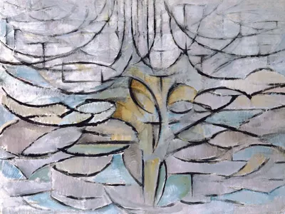 Produktbild von Piet Mondrian Kunstdruck Bild - Blühender Apfelbaum, 1912 (60 x 80 cm)