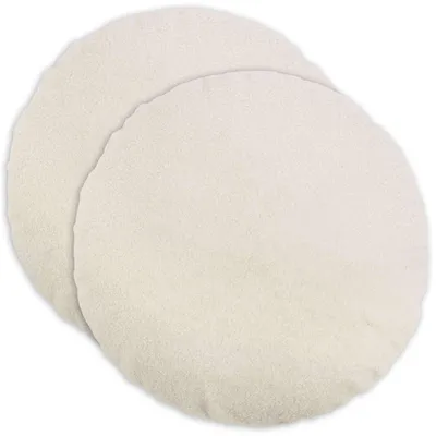 Produktbild von vidaXL Kissenbezug 2 pcs HEERLEN Creme Ø 50 cm Bouclé