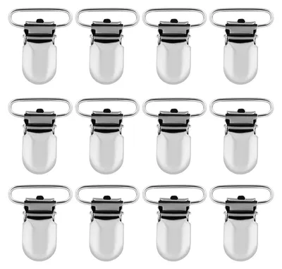 Imagen del producto de Juego de 24 clips metálicos para chupetes, ideales para bebés