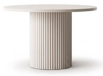 Produktbild von Runder Tisch ALBA Ø 100 cm – nicht ausziehbar – Kaschmir – für 6 Personen – Wohnzimmertisch und Esstisch - Metallgestell
