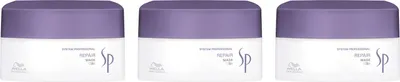 Produktbild von Wella SP Repair Mask 3 x 200 ml Haarmaske für geschädigtes strapaziertes Haar Haarkur Set