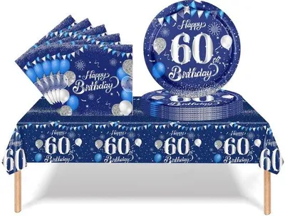 Produktbild von Geburtstags-Service-Set - Maßgeschneidert für den 60. Geburtstag - Mit dekorativen Elementen