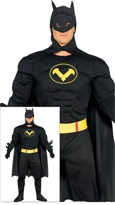 Immagine prodotto di costume da supereroe nero per uomo taglia M-XL, taglia:M
