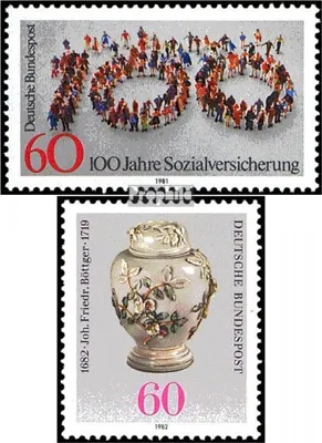 Produktbild von Briefmarken BRD (BR.Deutschland) 1981 Mi 1116,1118 (kompl.Ausgaben) postfrisch 100 Jahre Sozialversicherung