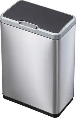 Produktbild von EKO - Mirage Sensor Abfalleimer 45 Liter - Stainless steel Plastic  - Matt Edelstahl, Schwarz